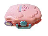 Toy box beauty set - 2 in 1 trolley and dressing table - with light and sound-beauty play pink