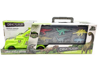 Dinosaurus vrachtwagen transporter truck  - 12 in 1 Dino set koffer - Oplegger - 38.5cm
