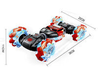 RC Dubbelzijdig Monster Crawler met LED licht en geluid- Hand Bestuurbare auto
