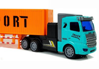 Rc Vrachtwagen met trailer - Export transporter Truck LOADING - 1:46 27MHZ - afstand bestuurbaar vrachtwagen - Oplaadbaar