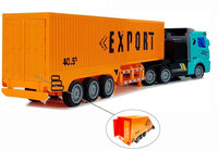 Rc Vrachtwagen met trailer - Export transporter Truck LOADING - 1:46 27MHZ - afstand bestuurbaar vrachtwagen - Oplaadbaar