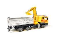 Graafmachine met laadbak-kiepbak speelgoed  - Die Cast metal Alloy voertuigen - 16.5CM