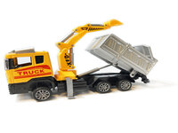 Graafmachine met laadbak-kiepbak speelgoed  - Die Cast metal Alloy voertuigen - 16.5CM