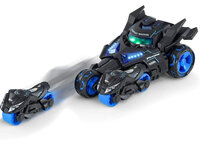 Die Cast Max catapult Car 3in1 -  pull-back - met 2 motors - licht en geluid - 1:32 Red