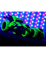 Die Cast Max catapult Car 3in1 -  pull-back - met 2 motors - licht en geluid - 1:32 Red
