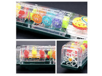 Transparant speelgoed trein met licht en geluid - kan alle kanten rijden - Gear train LED light - 30CM