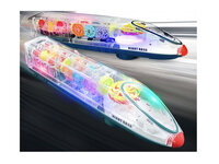 Transparant speelgoed trein met licht en geluid - kan alle kanten rijden - Gear train LED light - 30CM