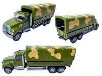Leger vrachtwagen - pull-back drive - 16.5 CM - Metal Alloy
