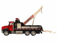 DIE-CAST Vrachtwagen autotransporter&nbsp;+ Brandweerauto 2in1 - pull-back drive