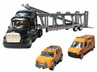 Vrachtwagen autotransporter&nbsp;+ 2 mini wegenwacht  3in1 - pull-back drive