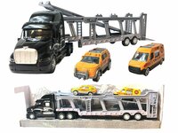 Vrachtwagen autotransporter&nbsp;+ 2 mini wegenwacht  3in1 - pull-back drive