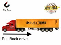 Vrachtwagen met Container Trekker met oplegger 40FT Die cast