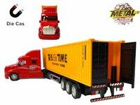Vrachtwagen met Container Trekker met oplegger 40FT Die cast