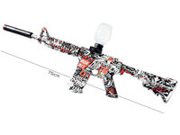 Gel Blaster- Elektrische geweer  - Red Graffiti  M4- compleet set incl. gel ballen - oplaadbaar - 75CM