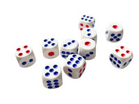 Dobbelstenen set van 20 stuks -6-zijdig - 1.6 cm