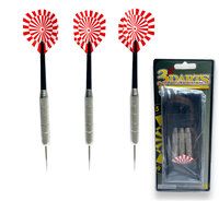 Dartpijlen set - 3 stuks - Darten - druppelvormige darts incl. darts shafts en hoesje - Rood
