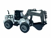 Rc Graafmachine speelgoed voertuig - 1:50 - Radiografisch werkvoertuig wit