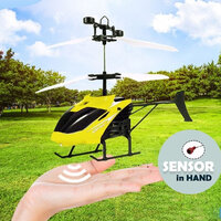 RC helicopter - controlled by hand and remote control 