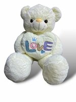 Knuffelbeer Groot Wit - 75CM- zacht knuffel - met Love kussentje - Teddy beer