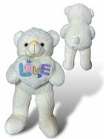Knuffelbeer Groot Wit - 75CM- zacht knuffel - met Love kussentje - Teddy beer