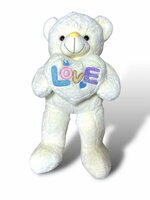 Knuffelbeer Groot Wit - 75CM- zacht knuffel - met Love kussentje - Teddy beer