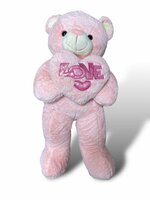 Knuffelbeer Groot Roze- 75CM- zacht knuffel - met Love kussentje - Teddy beer