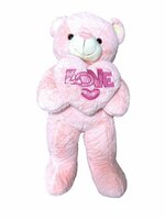 Knuffelbeer Groot Roze- 75CM- zacht knuffel - met Love kussentje - Teddy beer