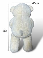 Knuffelbeer Groot Beige - 75CM- zacht knuffel - met Love kussentje - Teddy beer