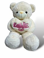 Knuffelbeer Groot Beige - 75CM- zacht knuffel - met Love kussentje - Teddy beer