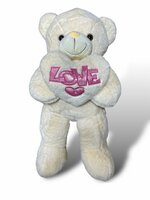 Knuffelbeer Groot Beige - 75CM- zacht knuffel - met Love kussentje - Teddy beer