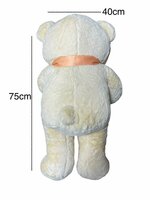 Teddybeer - i Love you - 75CM - zacht knuffel beertje met roosje  - knuffelbeer