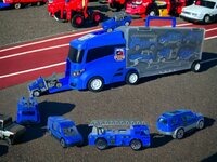 Vrachtwagen set Politie - transporter - 6-delig set - truck koffer - 36.4 cm
