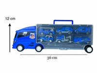 Vrachtwagen set Politie - transporter - 6-delig set - truck koffer - 36.4 cm