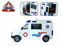 Ambulance speelgoed - Frictiemotor - 22.5CM - met geluid sirene en lichtjes 