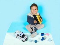 Ambulance speelgoed - Frictiemotor - 22.5CM - met geluid sirene en lichtjes 
