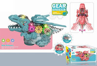 Gear Dinosaur - met bewegende vleugels - maakt dino geluiden en lichtjes op - interactieve dinosaurus 22.5CM 