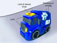 Politiewagen - met sirene geluiden en lichtjes 19.5cm