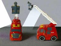 Brandweerwagen - frictie - met sirene geluiden en lichtjes 19.5cm