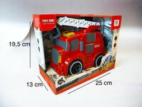 Brandweerwagen - frictie - met sirene geluiden en lichtjes 19.5cm