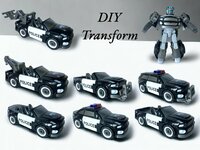 Mecha Optimus Prime Politie robot - DIY - Deformation robot en auto - 2 in 1