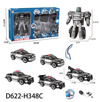 Mecha Optimus Prime Politie robot - DIY - Deformation robot en auto - 2 in 1