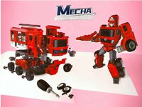 Mecha Fire Truck Optimus Prime  - DIY - Deformation robot en brandweerwagen - 2 in 1