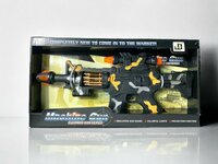 Machine Gun - met licht en geluid - trileffect en bewegende kogelriem - 38CM