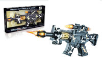 Machine Gun - met licht en geluid - trileffect en bewegende kogelriem - 38CM