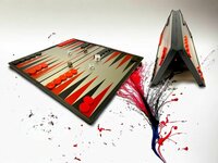 Backgammon 32x32cm - Magnetisch - Opklapbaar - set