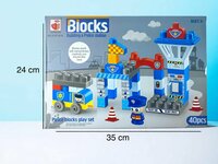 Building Blocks Police - Bouwblokjes politiebureau set - 40 stuks