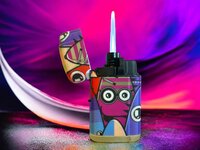 Jet Flame turbo aanstekers  - wind aansteker - 20 stuks in display - 360&deg; Surferboy print branders - soft touch