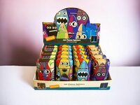 Jet Flame turbo aanstekers  - wind aansteker - 20 stuks in display - 360&deg; Surferboy print branders - soft touch