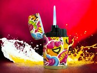 Jet Flame aanstekers  - turbo aansteker - 20 stuks - 360&deg; Happy Smiley print - soft touch
