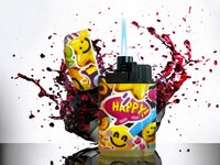 Jet Flame aanstekers  - turbo aansteker - 20 stuks - 360&deg; Happy Smiley print - soft touch